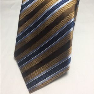 Ermenegildo Zegna brown and blue striped tie